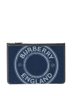 Burberry клатч на молнии с логотипом