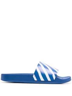 Off-White шлепанцы с принтом Diag