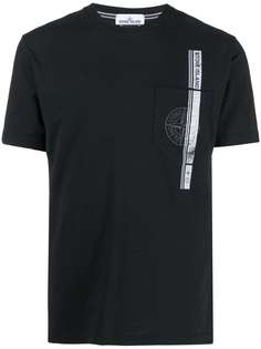 Stone Island футболка с вышитым логотипом