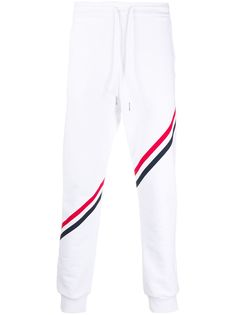 Thom Browne спортивные брюки с полосками RWB