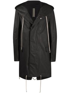 Rick Owens DRKSHDW вощеный плащ