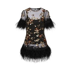 Топ с перьевой отделкой Jenny Packham