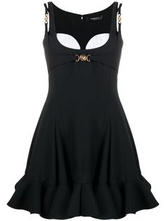Versace расклешенное платье мини с декором Medusa