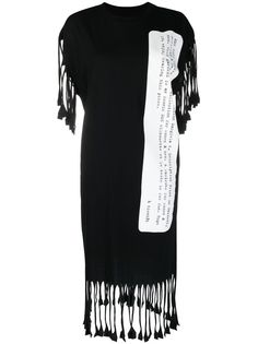 MM6 Maison Margiela платье Description с принтом и бахромой