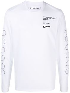 Off-White футболка с длинными рукавами и принтом