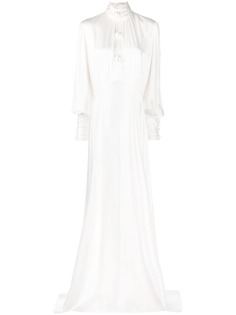 Christopher Kane атласное платье с массивными жемчужинами
