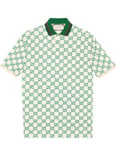 Gucci рубашка поло с вышитым логотипом GG