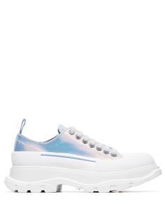 Alexander McQueen кроссовки Tread Slick с эффектом металлик
