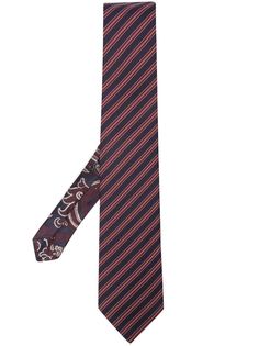Etro двусторонний галстук в полоску