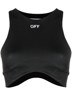 Off-White укороченный топ с логотипом