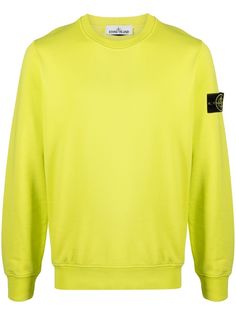 Stone Island толстовка с круглым вырезом и нашивкой-логотипом
