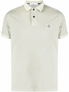 Stone Island рубашка поло с нашивкой-логотипом