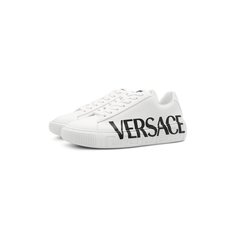 Кожаные кеды Greca Versace