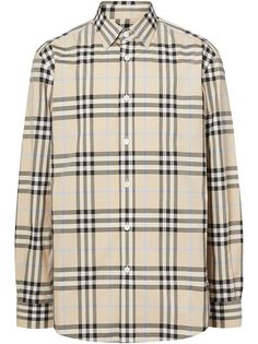 Burberry поплиновая рубашка в клетку