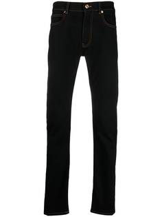 Versace прямые джинсы с нашивкой-логотипом