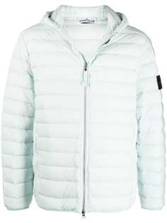 Stone Island пуховик с нашивкой-логотипом