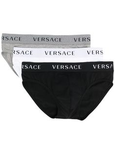Versace комплект из трех боксеров с логотипом