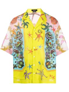 Versace рубашка с принтом