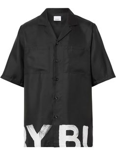 Burberry рубашка с короткими рукавами и логотипом