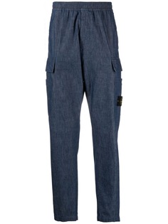 Stone Island брюки с нашивкой-логотипом