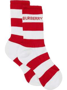 Burberry полосатые носки с логотипом