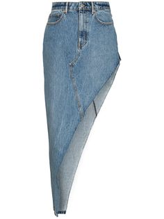 Alexander Wang джинсовая юбка асимметричного кроя