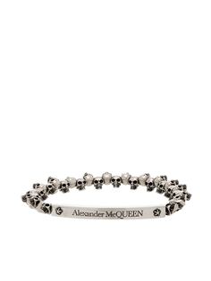 Alexander McQueen браслет Skull с логотипом