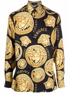 Versace рубашка с принтом Medusa