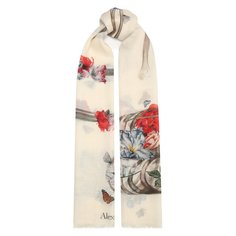 Шаль из шерсти и шелка Alexander McQueen