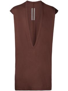 Rick Owens топ с глубоким V-образным вырезом