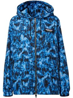 Burberry куртка с капюшоном и принтом