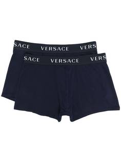 Versace комплект из двух боксеров с логотипом