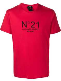 Nº21 футболка с круглым вырезом и логотипом