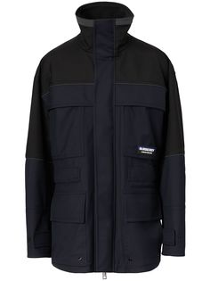 Burberry куртка с карманами и высоким воротником