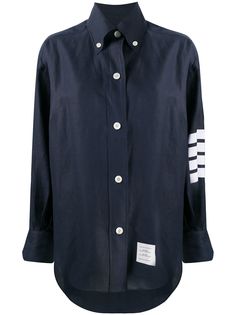 Thom Browne рубашка оверсайз с полосками 4-Bar