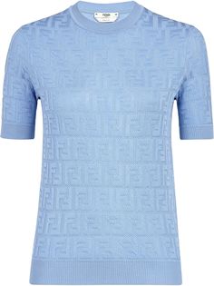 Fendi трикотажный топ с логотипом FF