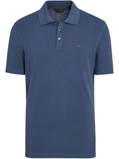 Ermenegildo Zegna рубашка поло с вышивкой