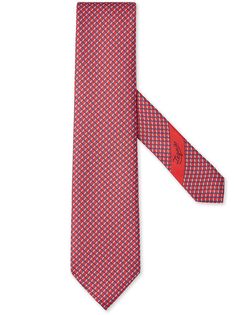 Ermenegildo Zegna галстук с узором зигзаг