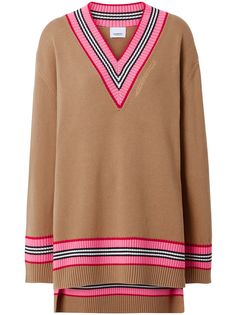 Burberry джемпер Cricket с V-образным вырезом