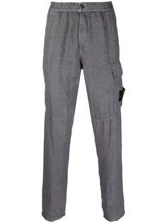 Stone Island брюки с кулиской и нашивкой-логотипом