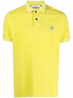 Stone Island рубашка поло с нашивкой-логотипом