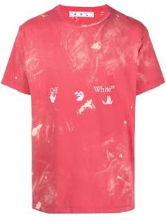 Off-White футболка с эффектом разбрызганной краски