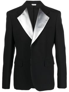 Comme Des Garçons Homme Plus однобортный пиджак с эффектом металлик