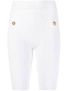 Balmain облегающие шорты с декоративными пуговицами
