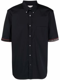 Alexander McQueen рубашка с короткими рукавами и логотипом