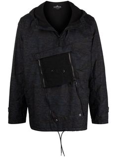 Stone Island Shadow Project куртка с капюшоном и абстрактным принтом