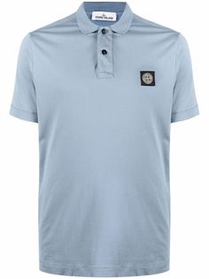 Stone Island рубашка поло с нашивкой-логотипом