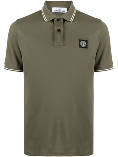 Stone Island рубашка поло с нашивкой-логотипом