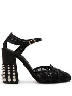 Dolce & Gabbana декорированные туфли на блочном каблуке