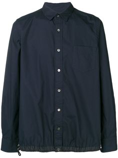 Sacai однотонная рубашка с подолом на шнурке